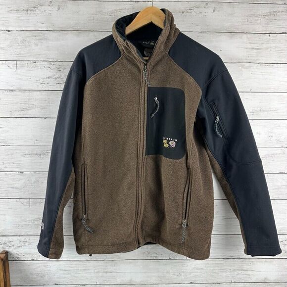 Mountain‎ Hardware Jacket Mens Med Brown Schoeller Nano Sphere Soft Shell Fleece - Picture 1 of 13